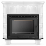 Kamin plaaditud p&otilde;randaga ja malmist lisa FLORENCJA White