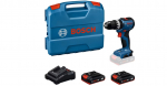 L&ouml;&ouml;ktrell-kruvikeeraja Bosch GSB18V-52; 18 V; 2x2,0 Ah aku + L-Case
