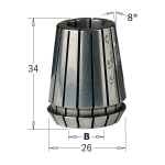 H&uuml;lss CMT ER25 184.080.25; 8 mm
