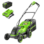Juhtmevaba muruniiduk Greenworks MO40L411-01; 40 V; 36 cm; 1x4,0 Ah aku