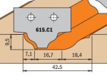 Profiilinoad l&otilde;ikepeadele CMT 615.C1; 1 tk