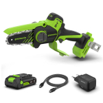 Oksa p&uuml;gamise mootorsaag Greenworks CS1032GA2; 24 V; 10 cm; 1x2,0 Ah aku