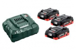 Aku Metabo; 18 V; 3x4,0 Ah + Laadija ASC 55