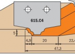 Profiilinoad l&otilde;ikepeadele CMT 615.C4; 1 tk