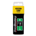 Klambrid Stanley; 6 mm; 1000 tk.; t&uuml;&uuml;p G; tsingitud
