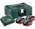 Tarvikute komplekt Metabo Basic-Set 685069000; 18 V; 3 x 5.5 Ah LIHD + pakrovėjas ASC 30-36 V