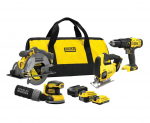 T&ouml;&ouml;riistakomplekt Stanley SFMCK412MDS-QW (SFMCD711+SFMCS500+SFMCS600+SFMCW220); 18V; 1x2,0/4,0 Ah aku