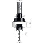 S&uuml;vistajaga eelpuur CMT; 90&deg;; S=10 mm; D=4 mm; D2=14 mm
