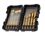 Metallipuuride komplekt DeWalt Titanium; 3-12 mm; 10 tk