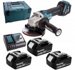 Nurklihvija Makita DGA513RT3J; 18 V; 3x5,0 Ah aku