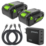 Akuga Greenworks K2D8DEAA1; 24 V; 2x4,0 Ah aku