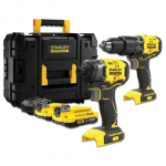 T&ouml;&ouml;riistakomplekt Stanley SFMCK461D2T-QW (SFMCD715 + SFMCF810); 18 V; 2x2,0 Ah aku