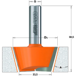 &Uuml;lafrees 2-PIECE PLUG CUTTER BIT SET FOR REPAIRING HW S=12.7 D=47.6/63X20 RH