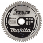 Saeketas puidule Makita Efficut; 165x1,85x20 mm; Z60; 10&deg;