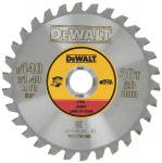 Saeketas metallile DeWalt; 140x1,49x20,0 mm; Z30; 1,5&deg;