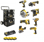 T&ouml;&ouml;riistakomplekt DeWalt DCK856P4 (DCD996+DCF894+DCH273+DCG405+DCS367+DCS335+DCS570+DCL050); 18 V; 4x5,0 Ah aku