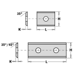 H&ouml;&ouml;vel CMT 790.076.00; 7,6x12x1,5 mm; HW-HC; 1 tk