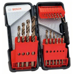 Puuride komplekt Bosch 2607017047; HSS-CO; DIN 338; 18 tk