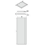 H&ouml;&ouml;vli terad CMT 792.130.30; 130x30x3 mm; HS; 2 tk
