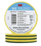 Isoleerlint 3M Temflex 165; 15 mm; 10 m; žalia; roheline; kollane