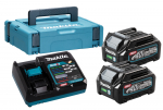 Aku Makita 191J81-6; XGT; 40 V; 2x2,5 Ah; Li-ion + Laadija + Kandekohver