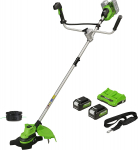 Murutrimmer Greenworks GD24X2BCBK4x; 2x24 V; 2x4,0 Ah aku