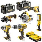 T&ouml;&ouml;riistakomplekt DeWalt DCK623P3-QW (DCG405 + DCS367 + DCS570 + DCF887 + DCD796 + DCL050); 18 V; 3x5,0 Ah aku