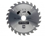 Saeketas puidule Tivoly XT50514004435; 210 mm; Z24; 15&deg;