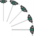 Kruvikeerajate komplekt Wera WE05136070001; Hex-Plus; 5 tk
