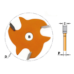 Ketas-soonefrees (ilma varreta) CMT 822.316.11; 1,6/47,6 mm