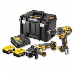 T&ouml;&ouml;riistakomplekt DeWalt DCK2080P2T-QW (DCD796 + DCG405); 18 V; 2x5,0 Ah aku