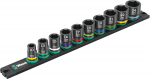 L&ouml;&ouml;kpadrunv&otilde;tmete komplekt Wera WE05005451001; 3/8''; 10 tk.; + magnetriba