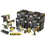 T&ouml;&ouml;riistakomplekt DeWalt DCK865P4T-QW (DCD796 + DCF899H + DCS367 + DCH273 + DCS334 + DCG405 + DCS355 + DCS570); 18 V; 4x5,0 Ah aku