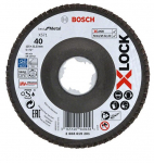 Kroonlehine lihvketas Bosch X-LOCK; 125 mm; K 40