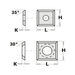 H&ouml;&ouml;vel CMT 790.120.00; 12x12x1,5 mm; HWM; 1 tk