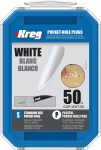 T&uuml;&uuml;bel Kreg CAP-WHT-50;12 mm (1/2'')- 140 mm (11/2''); 50 tk; plastikust