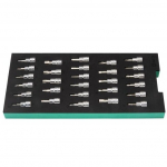 Padrunite ja otsikute komplekt Sata ST09006G; 3/8''; 28 tk
