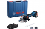 Akunurklihvija Bosch GWS 18V-8 Professional; 125 mm; 18 V; 1x4,0 Ah aku.; kandekohvriga