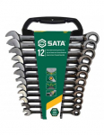 K&auml;ristiga mutriv&otilde;tmete komplekt Sata ST08044B; 8-19 mm; 12 tk