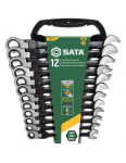 K&auml;ristiga mutriv&otilde;tmete komplekt Sata ST08033; 8-19 mm; 12 tk