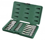 Padrunite ja otsikute komplekt Sata S09051; 1/4''+1/2''; 18 tk