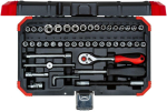 Padrunite ja otsikute komplekt Gedore 3300052; 1/4''; 46 tk