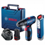 Trell-kruvikeeraja Bosch GSR 120-Li; 12 V; 2x2,0 Ah aku + Taskulamp GLI 12V-300