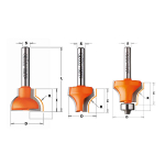 &Uuml;mardamisfrees CMT; S=8 mm; D=25 mm; R=10 mm