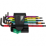 L-t&uuml;&uuml;pi kuuskant v&otilde;tmete komplekt Wera BlackLaser Multicolour 957/9; TX8-TX40; 9 tk