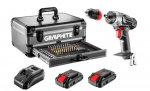 Trell-kruvikeeraja Graphite 58G022-PS15; 18 V; 2x2,0 Ah aku + Tarvikud