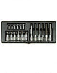 Padrunv&otilde;tmete komplekt Hex otsikutega Proxxon 1/4''+1/2''; 18 tk