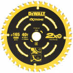 Saeketas puidule DeWalt; 165x1,65x20,0 mm; Z40; 18&deg;