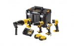 4 t&ouml;&ouml;riista komplekt DeWalt DCK440P2T-QW; 18 V; 13 mm; 170 Nm; 2,6 J; 2x5,0 Ah aku