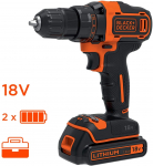 Akutrell-kruvikeeraja Black & Decker BDCDD186KB-QW; 18 V; 2x1,5 Ah aku